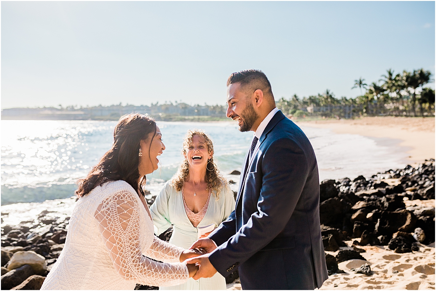 bride and groom ceremony hawaii elopement planning